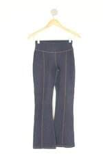 Calça de tecido feminina azul