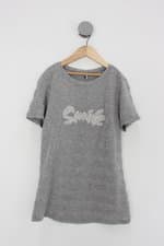 Blusa Infantil cinza com aplique