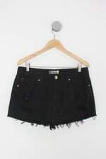 Saia Jeans khelf denim feminina preta