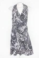 Vestido philip monica feminino preto estampado com Meio forro