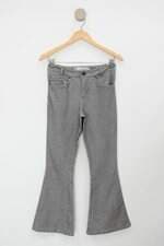 Calça de tecido atelie de calças feminina cinza