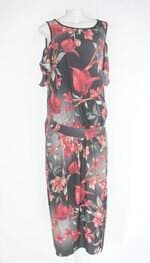 Vestido emma florezi feminino estampado com Fenda