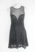 Vestido jovialle feminino preto com Bojo e Tule