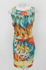 Vestido zinsk feminino estampado com Renda