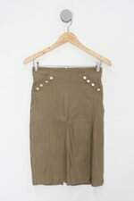 Saia keyla barbosa feminina marrom com Aplique