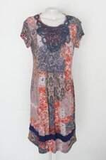 Vestido D'aguia feminino estampado com Aplique