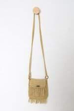 Bolsa tricot feminina amarela