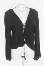 Blusa aquamar feminina preta com Recortes