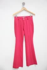 Calça flare de tecido all side feminina rosa