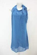Vestido feminino azul com Drapeado
