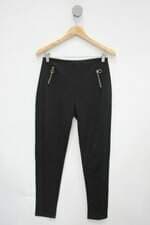 Calça de tecido the style box feminina preta com Recortes