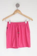 Shorts de academia cafra feminino rosa com elástico no cós