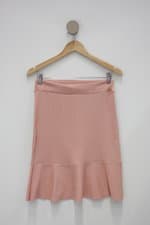 Saia feminina rosa com Peplum