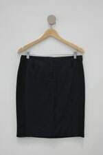 Saia buw feminina azul com Recortes e Forro