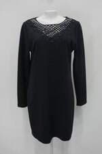 Vestido feminino azul com Aplique e Renda