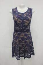 Vestido karamell feminino azul com Forro