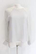 Blusa canal feminina cinza com Recortes