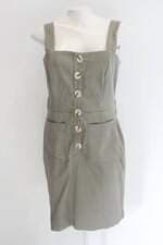 Vestido nanaminze collection feminino cinza com Forro