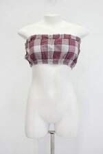 Top Xadrez feminino estampado