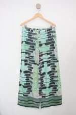 Calça pantalona reserva natural feminina verde estampada