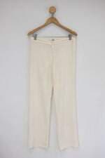 Calça Social eternity feminina bege crème com fios metalizados