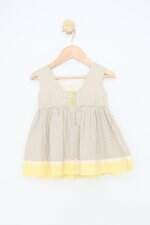 Vestido Infantil estampado com renda