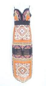 Vestido feminino estampado com Meio forro e Renda