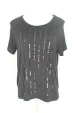 Blusa c&a cortelle feminina preto com Aplique