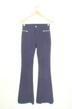 Calça de tecido handbook feminina azul com Nervura