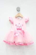 Vestido Infantil rare editions rosa com tule