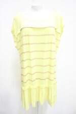 Vestido Renner feminino amarelo com Drapeado e Aplique