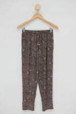 Calça de tecido feminina estampada