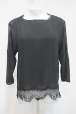 Blusa siberian feminina preta com Renda e Recortes
