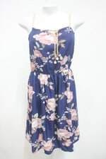 Vestido xuan ying feminino azul estampado