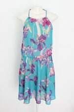 Vestido endless feminino azul estampado 