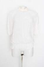 Blusa loja 3 feminina branca com Recortes