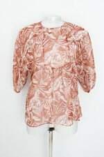 Blusa zara feminina estampada com Transparência