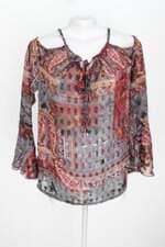 Blusa eagle rock feminina estampada com Transparência