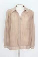 Camisa chilli feminina bege com Plissado