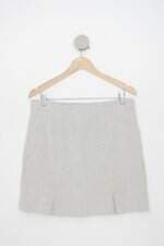 Saia hering feminina branca com Forro e Pregas