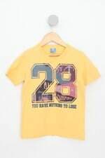 Camiseta Infantil cativa amarela com silk