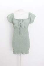 Vestido tova feminino verde com Franzido