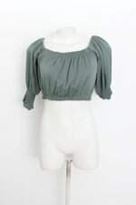 Blusa cropped c.i brand feminina verde