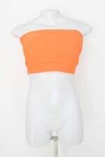 Top cropped feminina laranja neon com Bojo