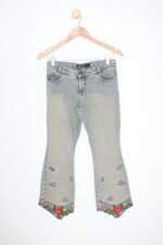 Calça Jeans di.a feminina azul com Bordado