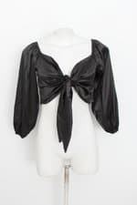 Blusa cropped feminino preto