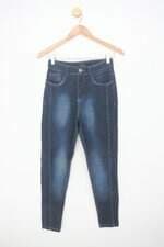 Calça Jeans Marisa feminina azul com Nervura