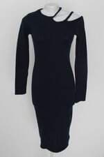 Vestido tricot amaro feminino azul 