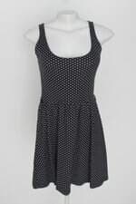 Vestido feminino preto com poás zara trafaluc  