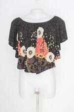 Blusa Ciganinha estampa de flores feminina 